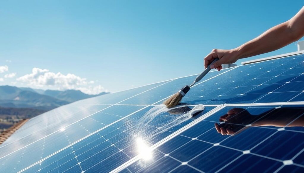 How to clean solar panels without water