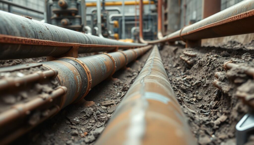 Improper pipe laying